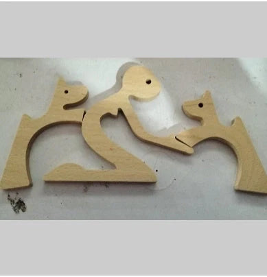 Nordic style wooden office desktop ornament with polished finish