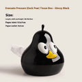 White ceramic tissue box with pear shape in green colour option
