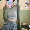 Women's casual viscose top with princess sleeves and embroidery in dark blue, black, or green.