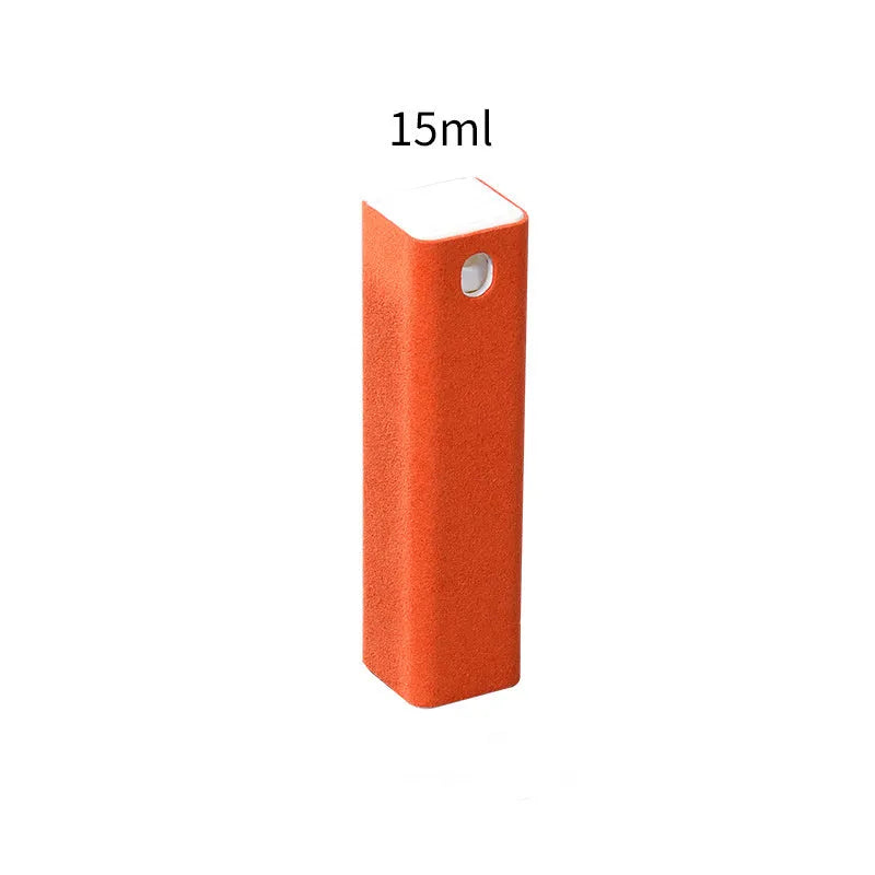 15ml square tube phone screen cleaner spray bottle with protective case in blue, grey, light blue, orange, pink or purple