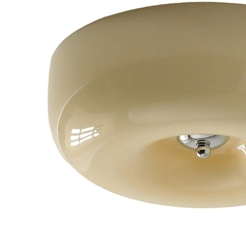 Cream-coloured American antique style ceiling lamp with a three-colour light function.