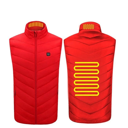 USB charging heated vest with adjustable heating zones for outdoor sports