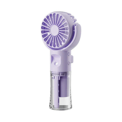 Portable Handheld Misting Fan with 4 Wind Speed Settings, USB Rechargeable, Compact and Lightweight Design for Cooling on the Go