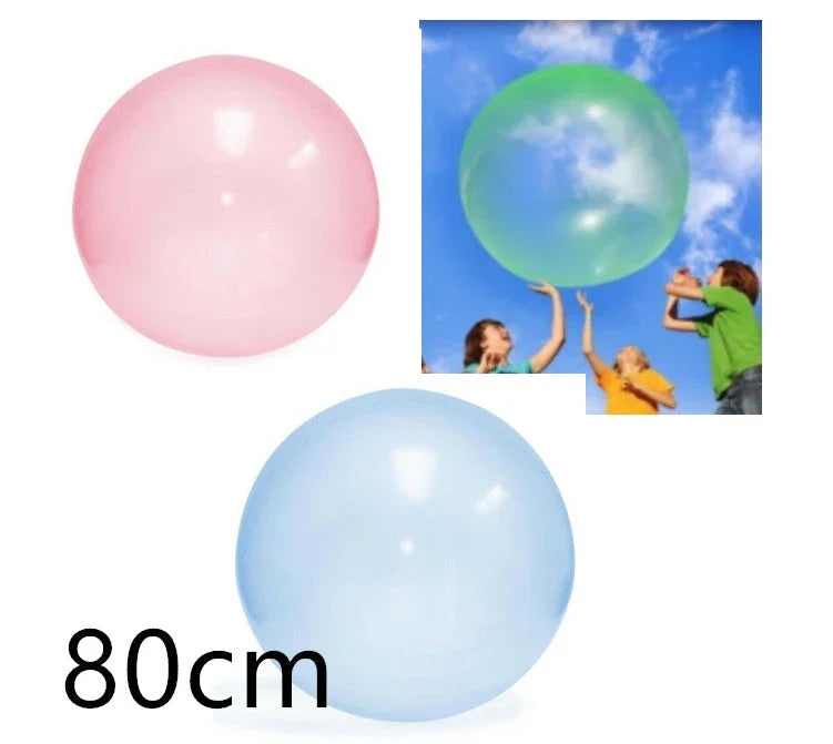 Colorful extra-large inflatable bubble balls in various sizes and vibrant hues, perfect for parties and outdoor fun