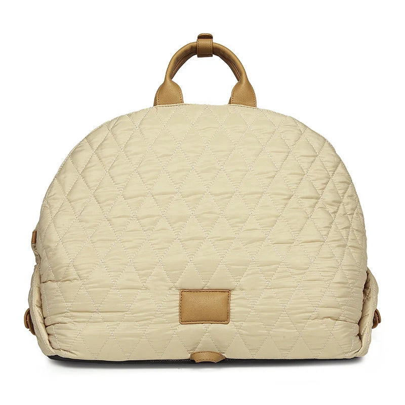 Outdoor Cat Handbag in various colours, showing spacious interior and durable nylon construction.