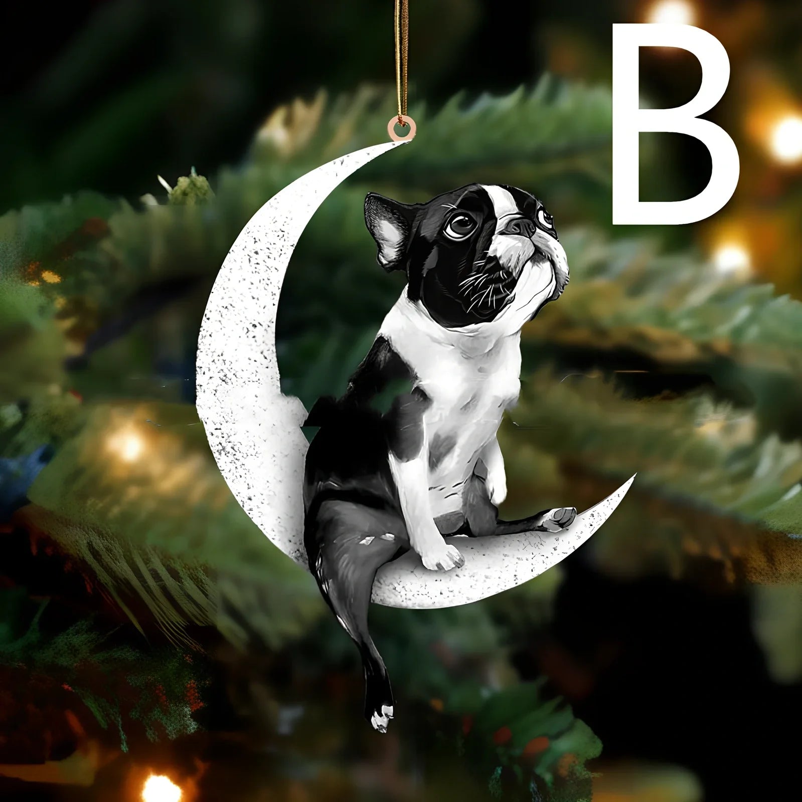 8.5cm acrylic hanging ornament with dog design in picture colour, style A labrador on clear background