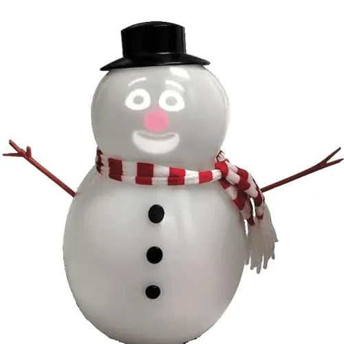 Talking animated blinking snowman puzzle toy ornament 20cm size injection moulded American style Christmas decoration