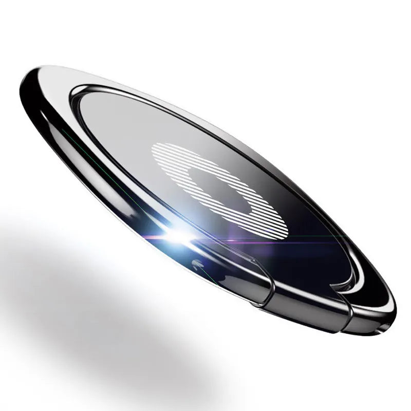 Magnetic ring holder 360 degree rotating desktop stand for universal smartphone in black