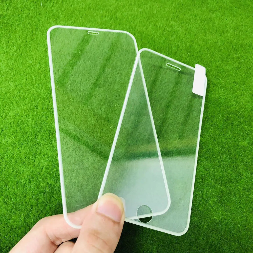 Luminous soft edge tempered glass screen protector for Apple iPhone models with fluorescent colour finish