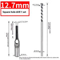 12.7mm carbon steel square hole drill bit woodworking tool set with sleeve and core components