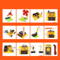 DIY electronic science experiment set with solar fan, hand generator, motor, and doorbell plastic components for kids aged 7-14