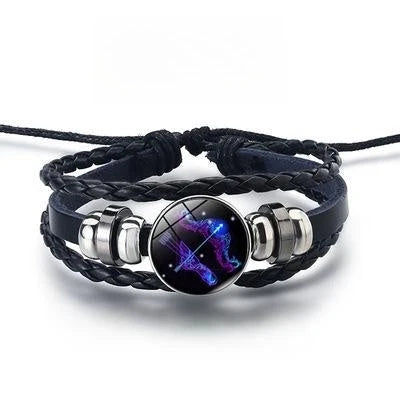12 Constellations Luminous Bracelet glowing in the dark with punk style design