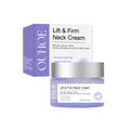 A 50g jar of neck skin cream for moisturising and firming, showing the compact 6x6x3.8 cm size.