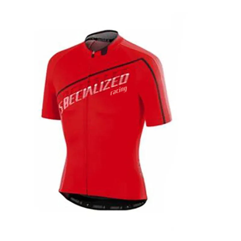 Summer men's mountain bike jersey suit with gel breathing pad in multiple colours on cyclist