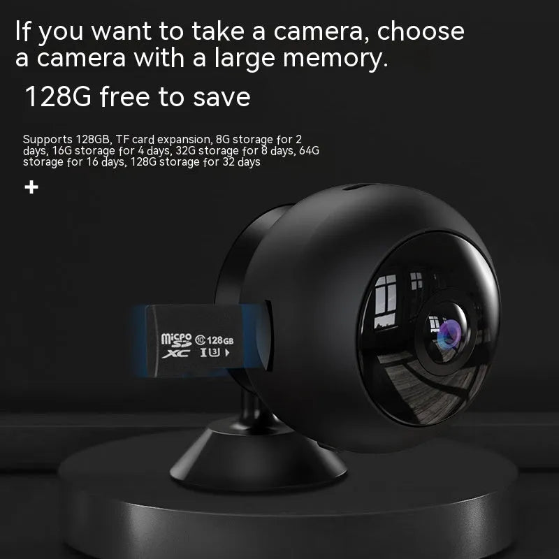 White or black 1080p wireless WiFi surveillance camera with ABS housing and a 3.6mm lens.