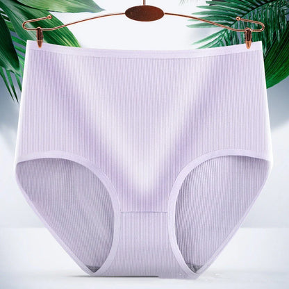 Women's high waist tummy tucking panties in milk silk, assorted colours