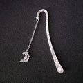 Retro celestial metal bookmark with glow-in-the-dark five-pointed star and sun moon stars design