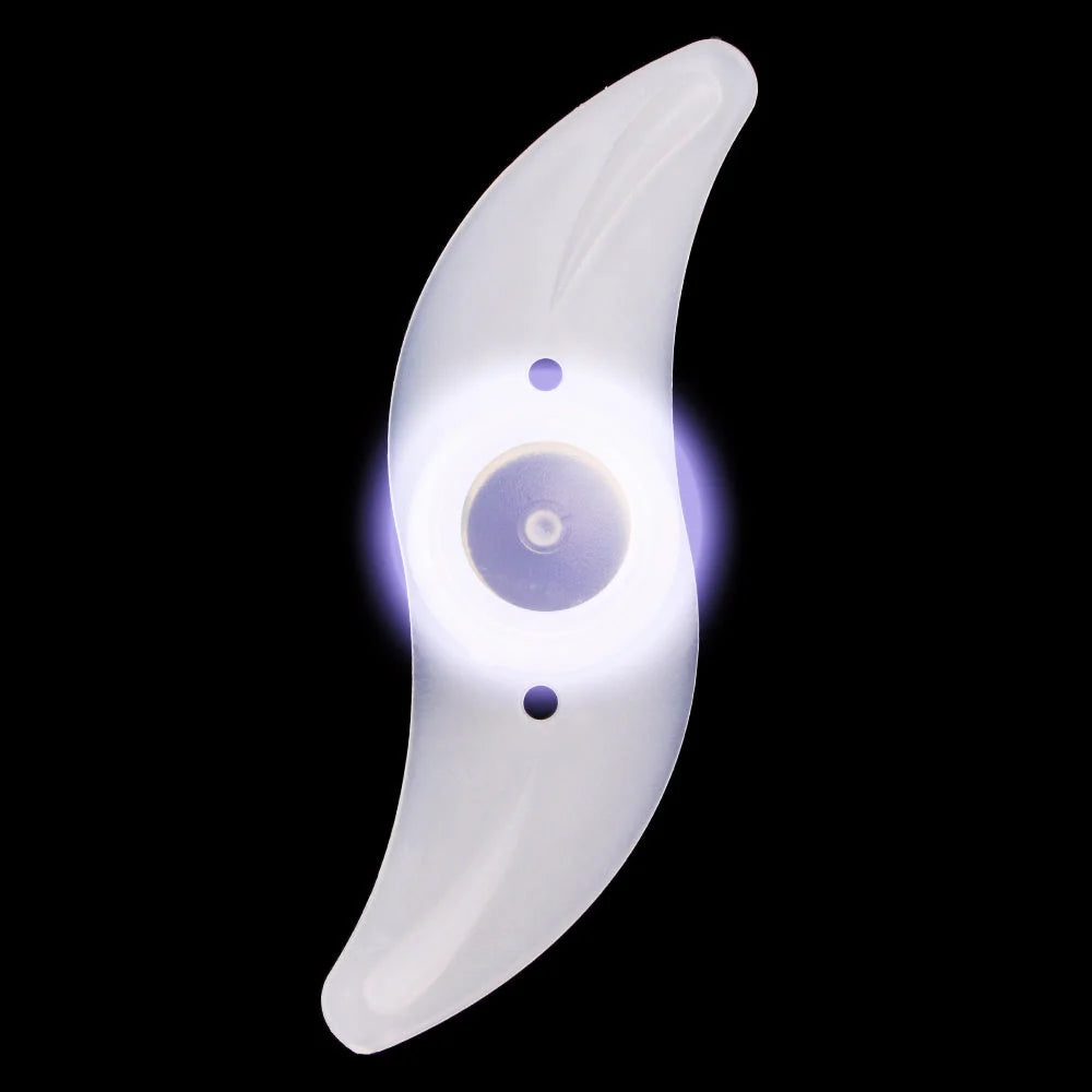 LED bicycle spoke lights attached to bike wheel, showcasing visibility and style options