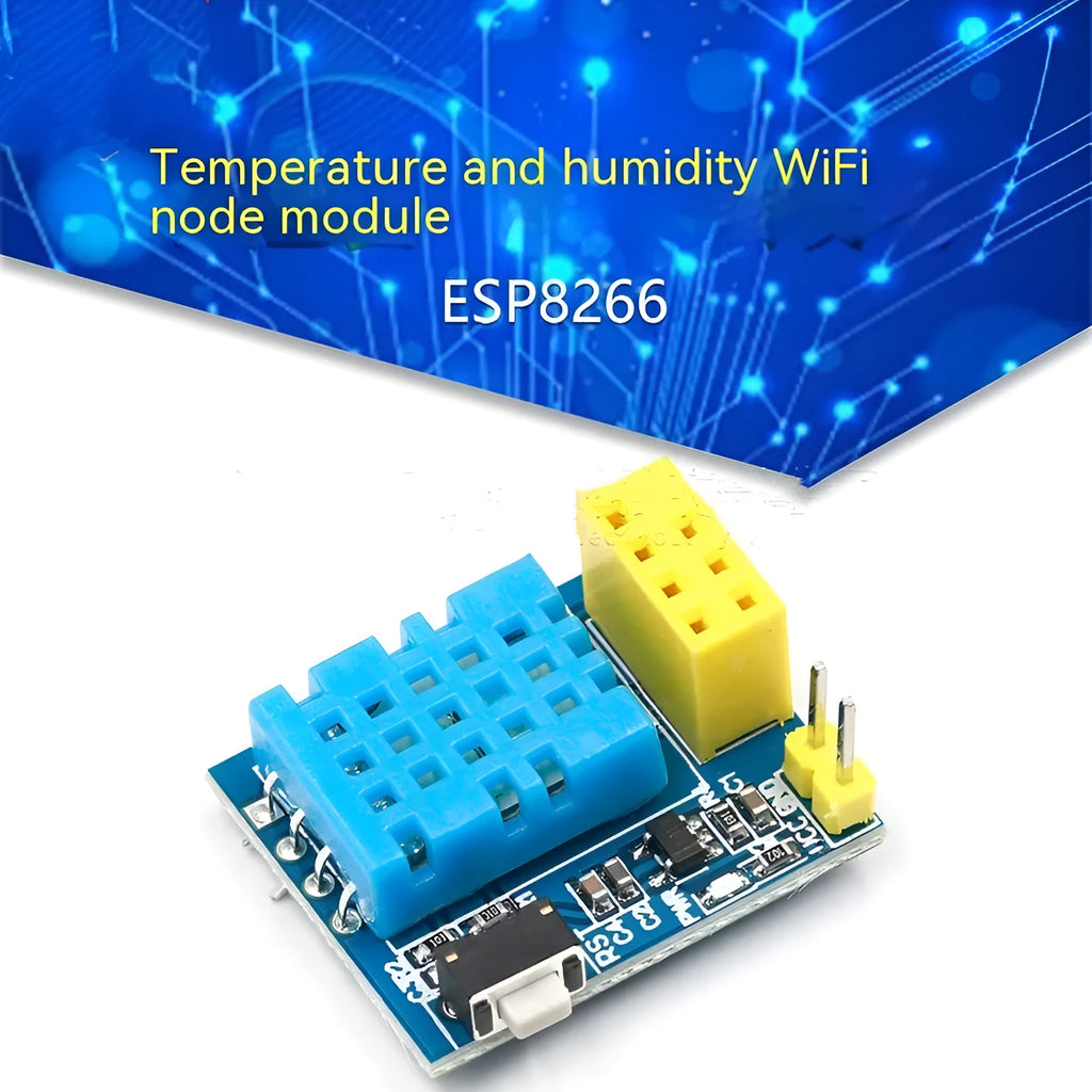 Compact DHT11 WiFi temperature and humidity node module for wireless environment monitoring