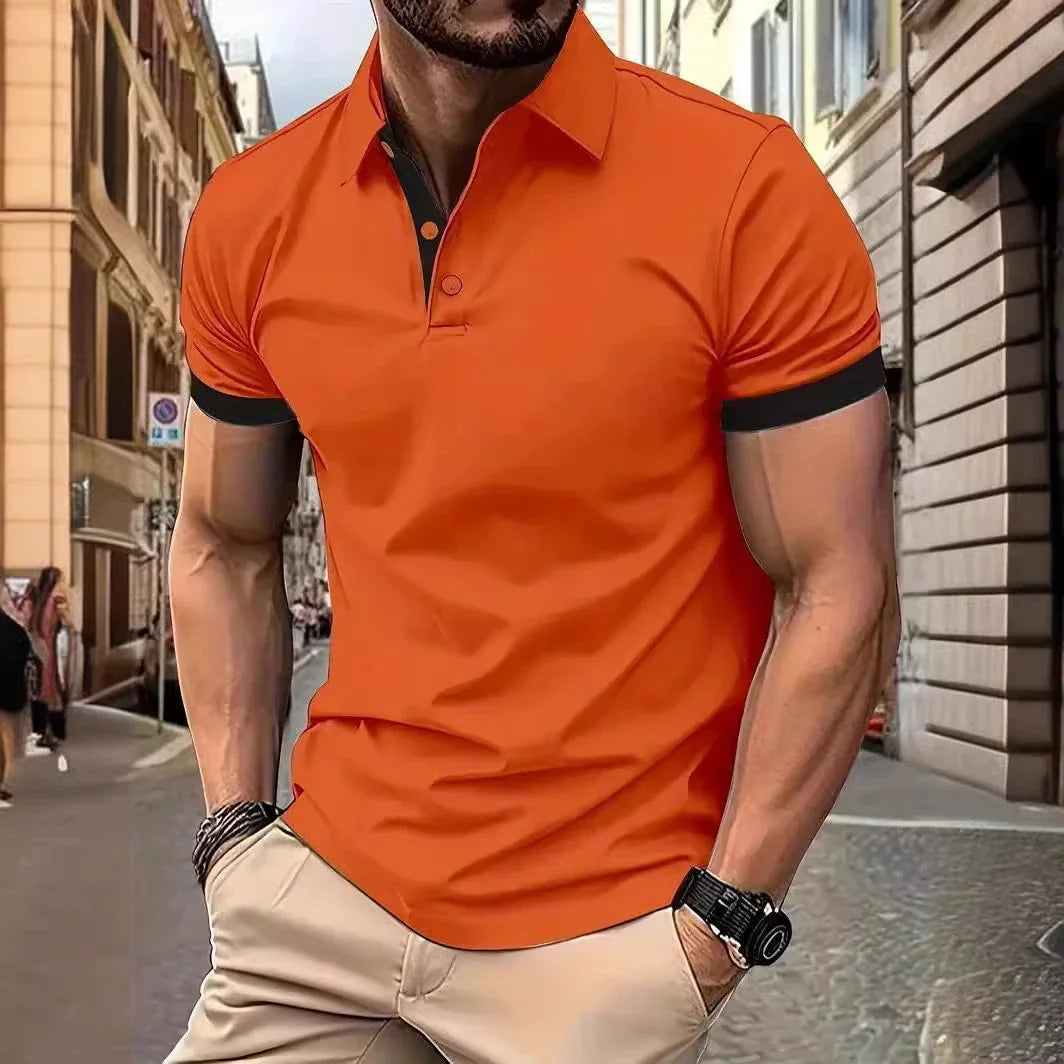 Men's stylish short sleeve casual polo shirts in a variety of colors and sizes