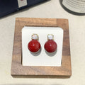 Simple zircon inlaid pearl earrings in three styles – pearl and zircon jewellery for women