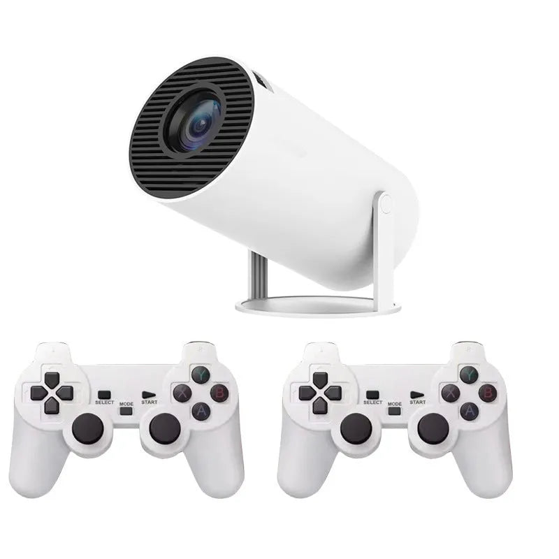 White X10 PLUS portable HD projector with gamepad and remote control for wall projection gaming