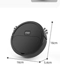 Cross-border all-in-one sweeping robot with vacuum and mopping, black colour, dimensions 16x16x5.4cm, USB charging