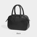 Retro square messenger bag in black with single shoulder strap