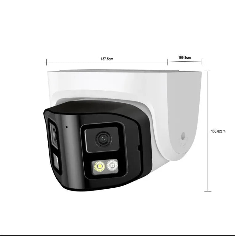 4MP dual-lens IP CCTV security camera with IP66 rating for indoor and outdoor use
