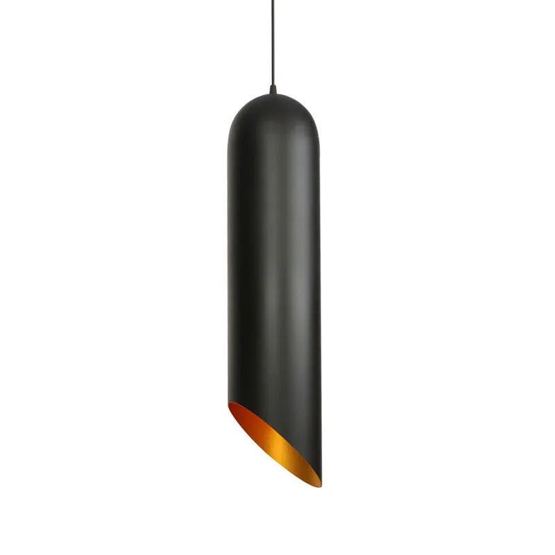 Retro iron art chandelier light fitting in matte black finish with curved arms.