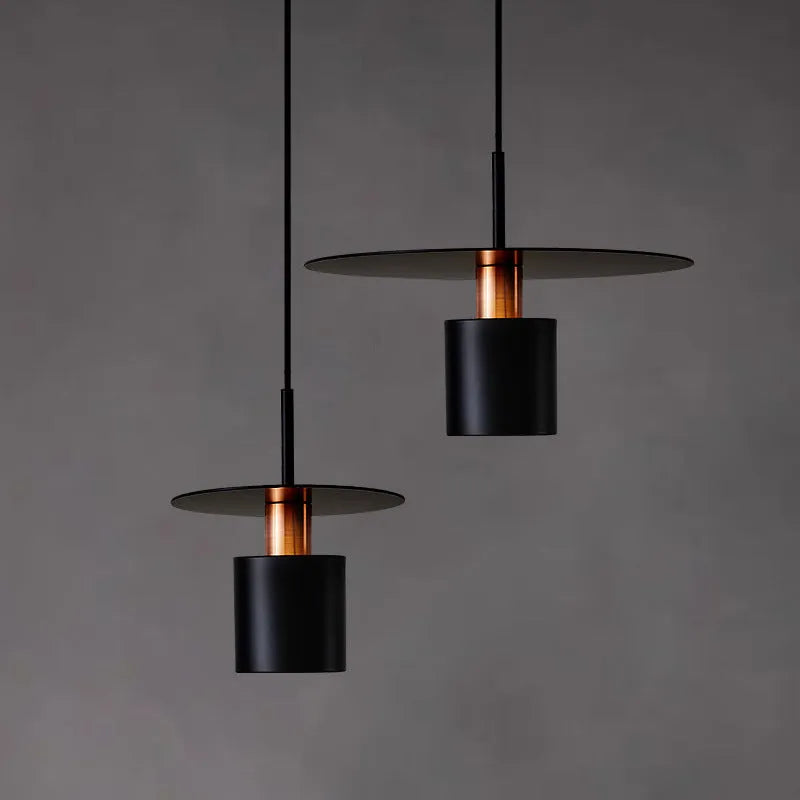 Modern minimalist small droplight chandelier in black 30cm for bedroom or study