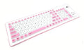 Folding waterproof dustproof silicone USB keyboard in six colours with 1.5m cable