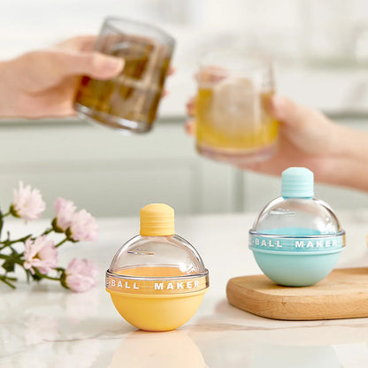 Food grade silicone ice ball mold for creating slow-melting spherical ice cubes