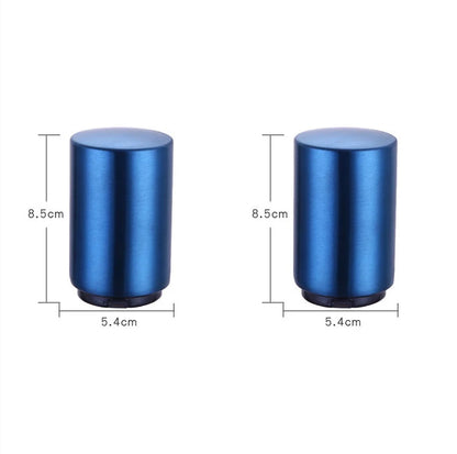 Stainless steel magnetic beer bottle opener with brushed metal finish