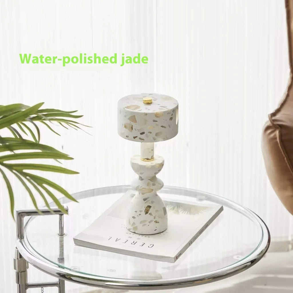 Marble touch table lamp in modern simplicity style, 115x260mm, half-handmade grinding finish