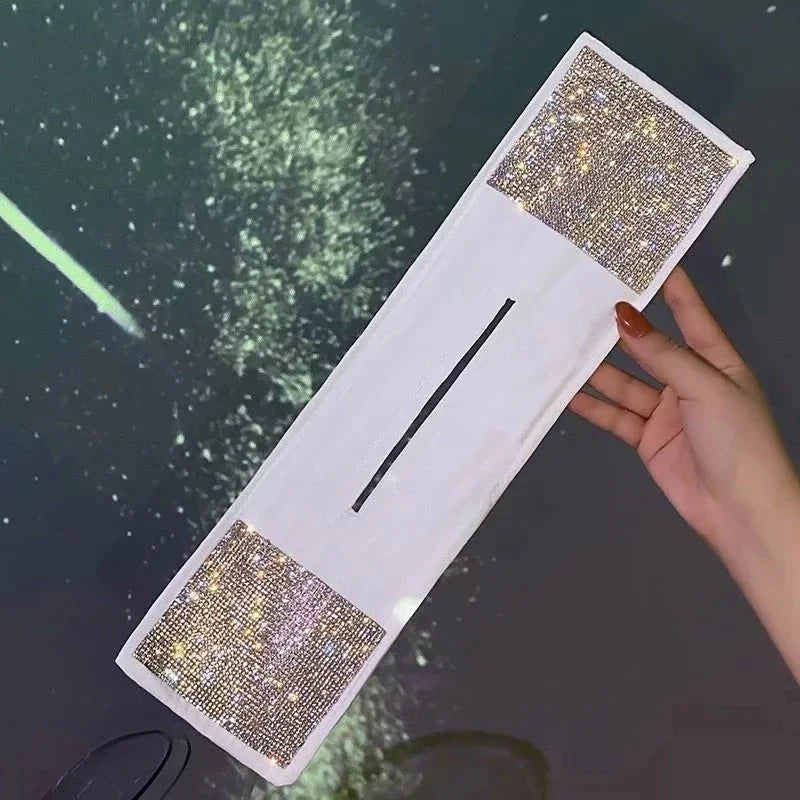 Celebrity Bun Hair Lazy Hair Curler Rhinestone Magic Headdress in black, white, and red