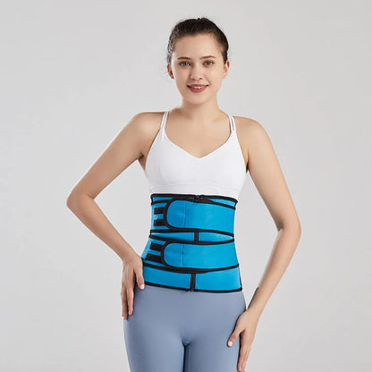 Women's adjustable waist trainer slimming bodysuit with 2-3 belts for workout shaping