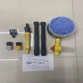 Yellow car wash mop cleaning tool with chenille brush head and hydraulic gear control
