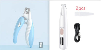 LED Dog Paw Trimmer with waterproof design and stainless steel blade