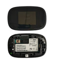 Black MiFi8000 portable 4G wireless router with compact rectangular design on a white background.