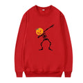 Women's printed long sleeve crew neck top in a cotton blend fabric, shown in one of five colour options.