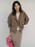 Loose crew neck sun protection top cardigan in cotton, black colour, batwing sleeve, 50 cm length