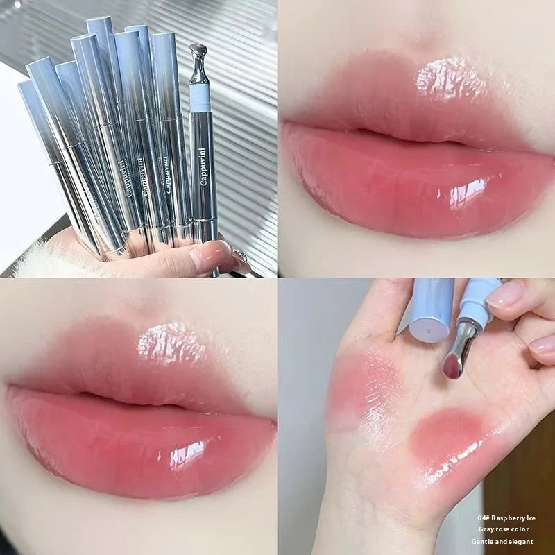 Mirror Water Light lip gloss lipstick in six ice shade colours.
