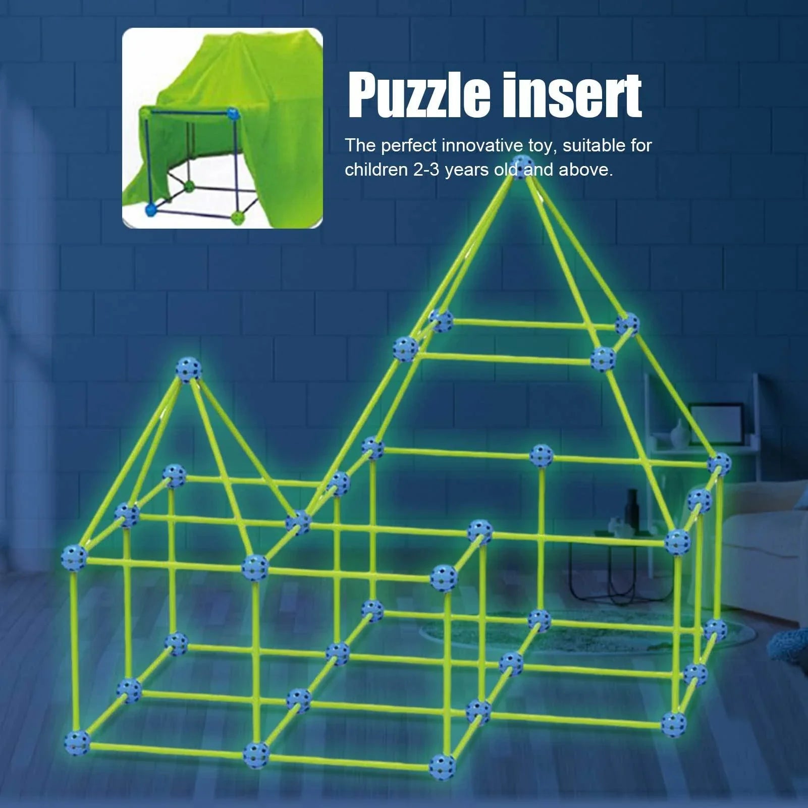 Versatile Fort Building Kit with high-quality plastic components for endless creative play and imagination