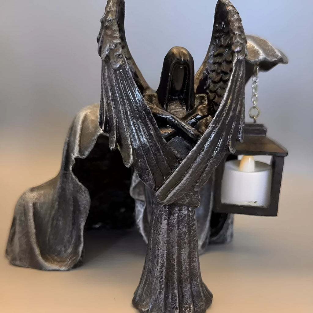 Dark Angel decorative resin statue, 17cm tall, in affordable luxury gothic style.