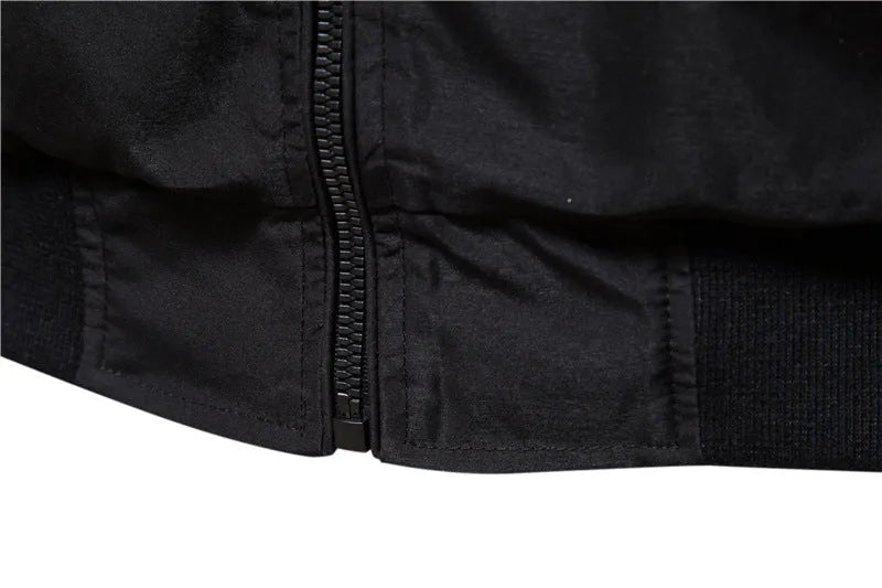 Men's thin casual jacket in polyester available in dark blue, black and army green colours