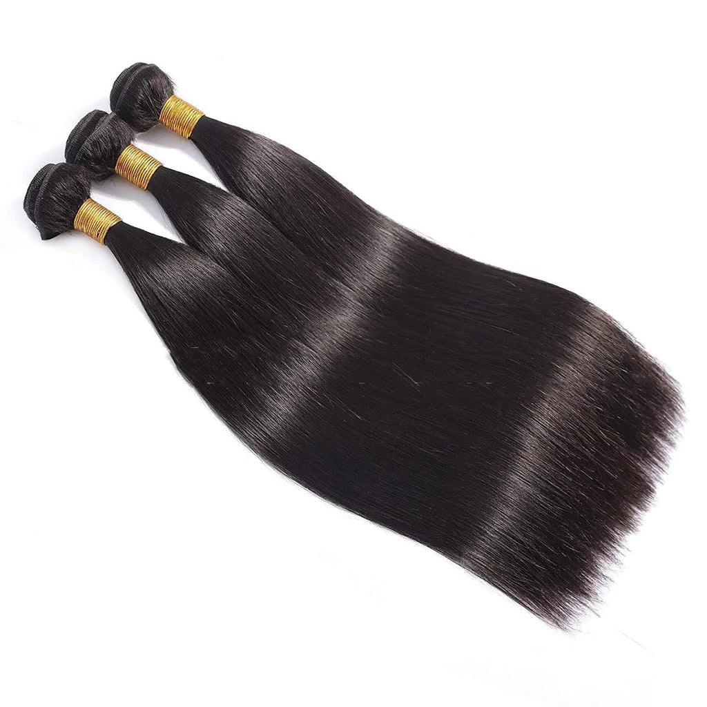 All hand-woven real human hair wig in black colour with long hair and Qi bangs style