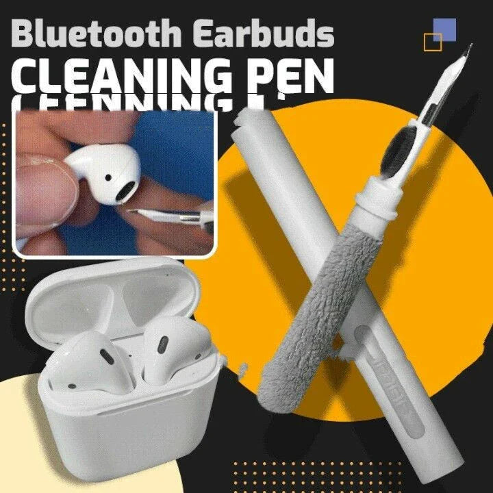 Premium wireless earbuds cleaning kit with pen-shaped design, soft microfiber brush, and precise cleaning tip