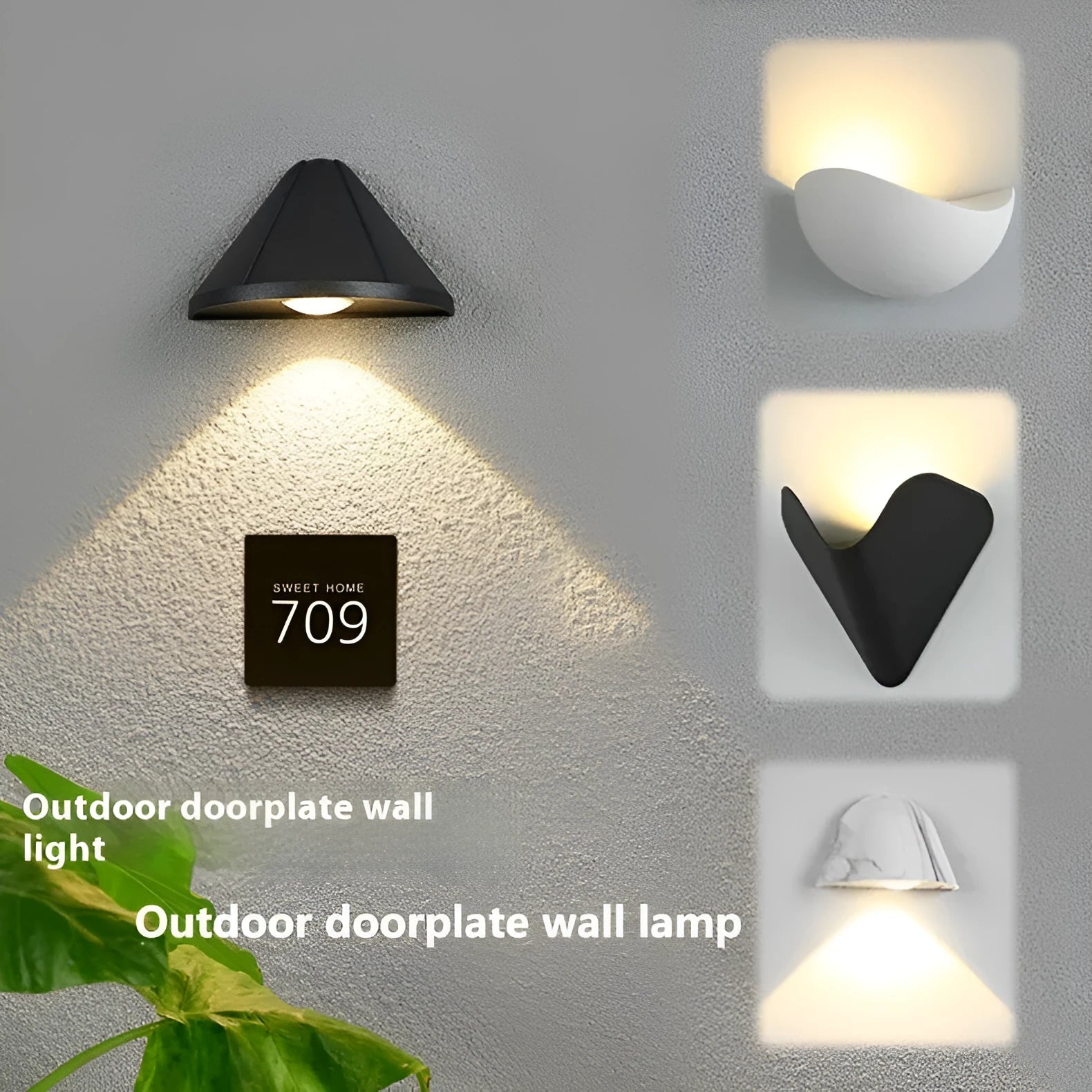 Black bird's nest style aluminium LED lamp with IP65 rating for courtyard and bedroom use.