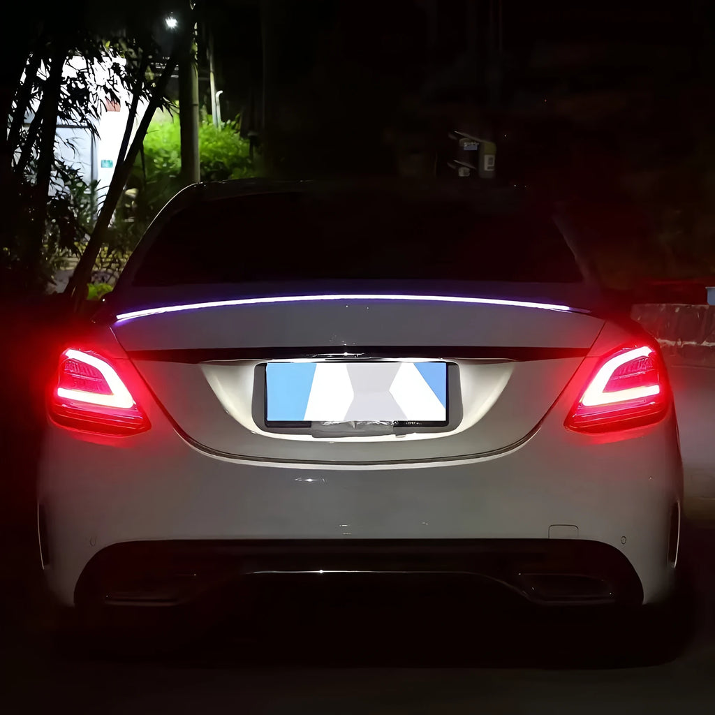 Car LED turn signal streamer tail wing lighting accessory in 1.2m or 1.3m lengths with multiple lighting style options